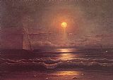Sailing by Moonlight by Martin Johnson Heade